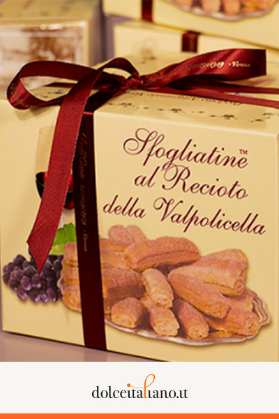 9 pieces box of puff pastries with Recioto della Valpolicella by Davide Dall'Omo kg 0,10