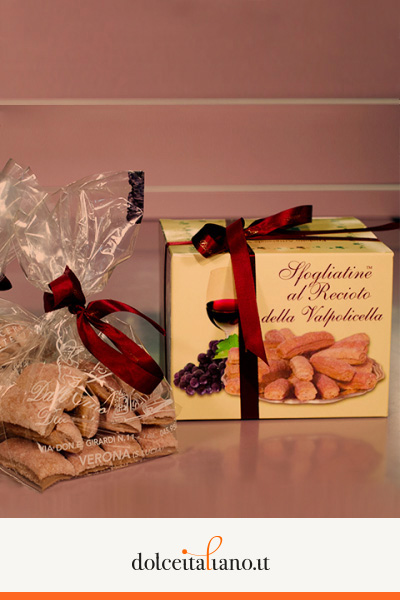 Box of 20 pieces of puff pastries with Recioto della Valpolicella by Davide Dall'Omo kg 0,20