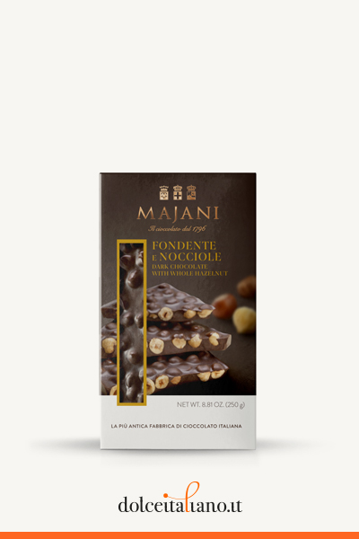 Snap - Dark chocolate & hazelnuts big Bar by Majani 1796