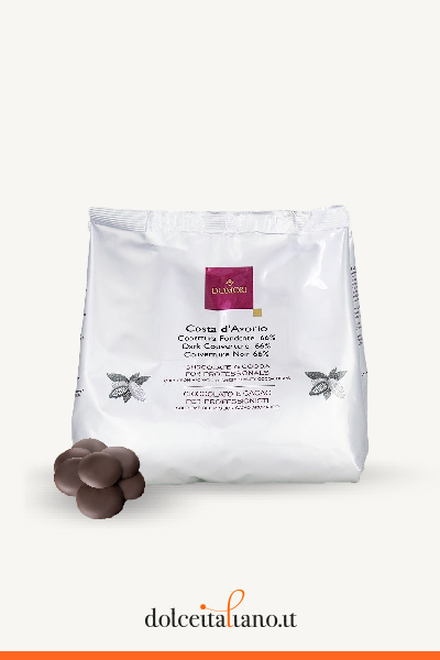 Dark chocolate coating in tablets - Ivory Coast 66% by Domori