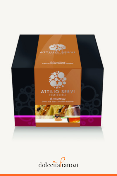 Panettone Farcito Con Crema Al Rum E Cioccolato Fondente 75% by Attilio Servi
